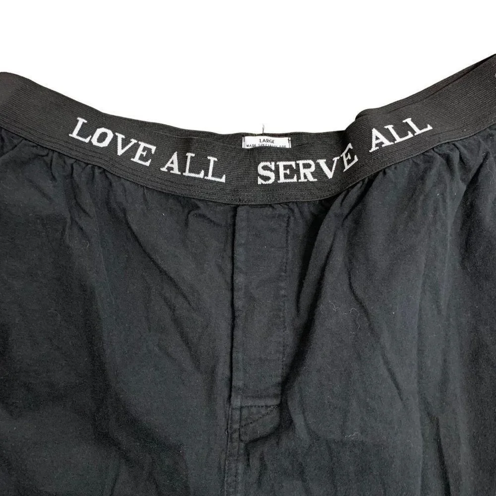 Vintage 90s Hard Rock Cafe Boxer Brief Underwear L Black Elastic Waist